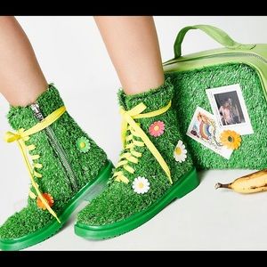 Dolls Kill Current Mood On My Turf Combat Boots 9